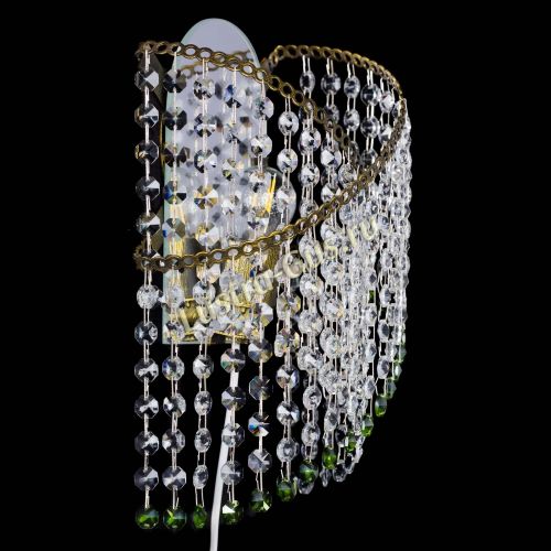 Бра Космея №1 зеленая под бронзу в Сочи Гусь Хрустальный