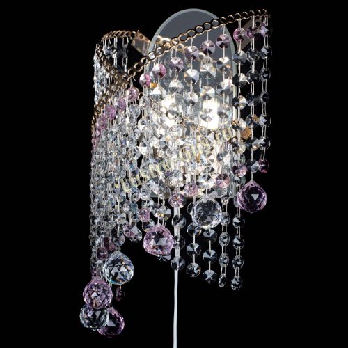 Бра Космея №3 розовая в Сочи Гусь Хрустальный