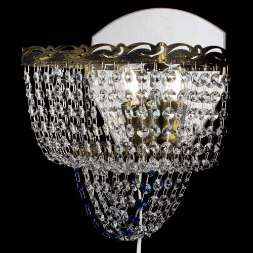 Бра Квадрат №2 под бронзу Синяя в Сочи Гусь Хрустальный