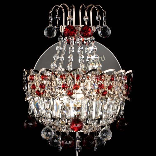 Бра Ника шар красная в Сочи Гусь Хрустальный