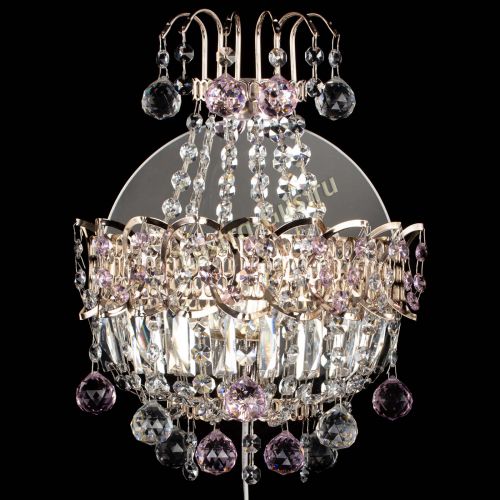 Бра Ника шар розовая в Сочи Гусь Хрустальный