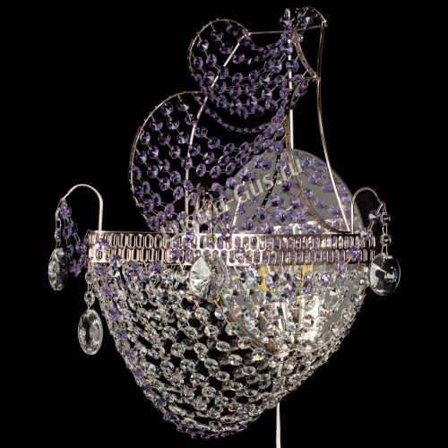 Бра Парусник №1 фиолетовая в Сочи Гусь Хрустальный