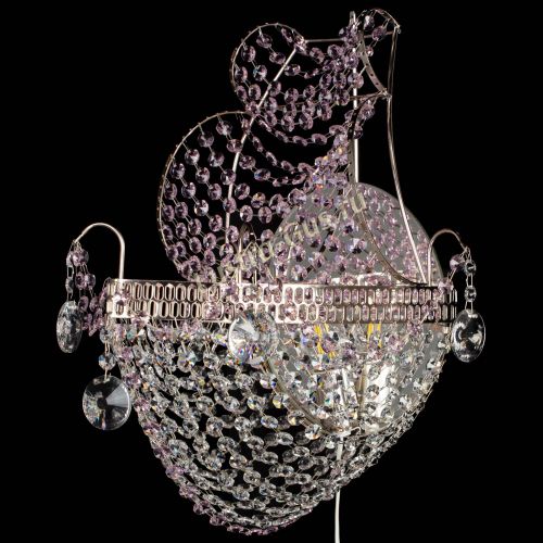 Бра Парусник №1 розовая в Сочи Гусь Хрустальный