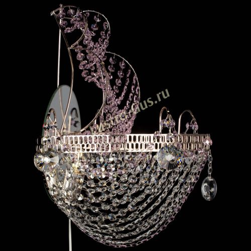 Бра Парусник №1 розовая в Сочи Гусь Хрустальный