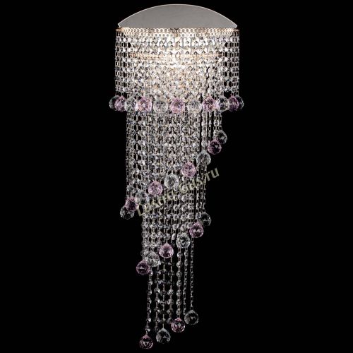 Бра Пирамида №6 розовая в Сочи Гусь Хрустальный