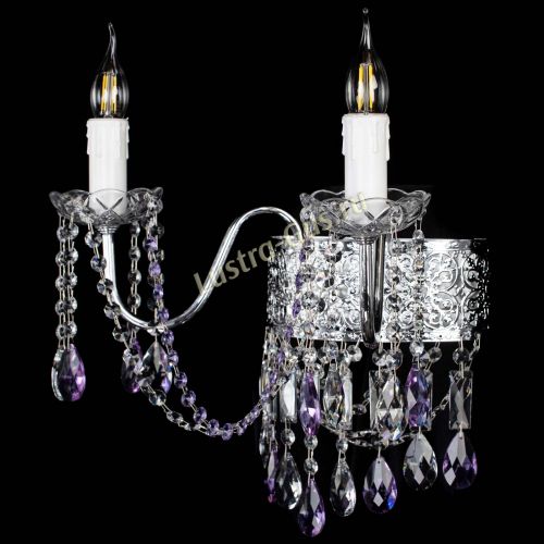 Бра Свеча Восток №2 фиолетовая в Сочи Гусь Хрустальный