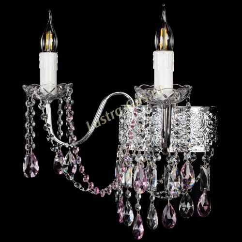 Бра Свеча Восток №2 розовая в Сочи Гусь Хрустальный