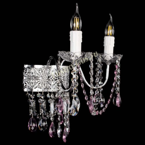 Бра Свеча Восток №2 розовая в Сочи Гусь Хрустальный