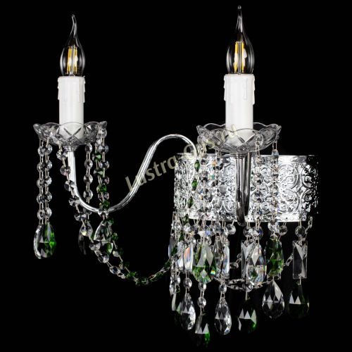 Бра Свеча Восток №2 зеленая в Сочи Гусь Хрустальный