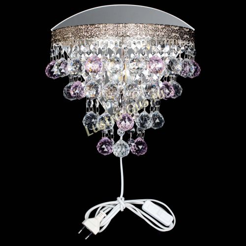 Бра Токката пирамида шар 30 розовая в Сочи Гусь Хрустальный