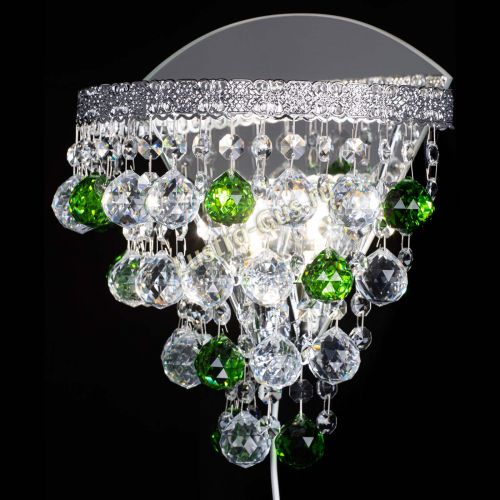 Бра Токката пирамида шар 30 зеленая в Сочи Гусь Хрустальный