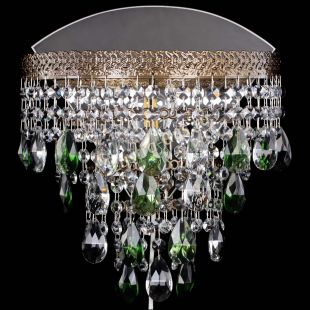  Бра Токката пирамида журавлик под бронзу зеленая