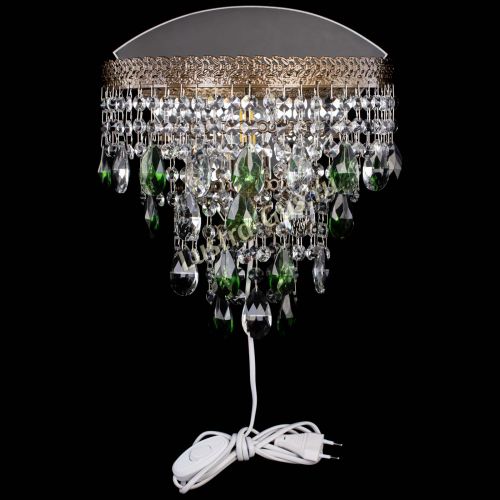 Бра Токката пирамида журавлик под бронзу зеленая в Сочи Гусь Хрустальный