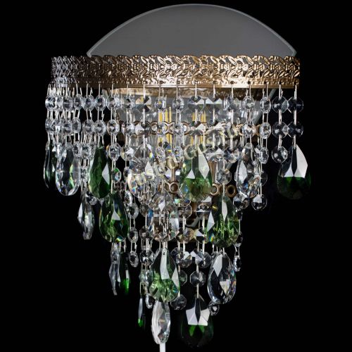 Бра Токката пирамида журавлик под бронзу зеленая в Сочи Гусь Хрустальный