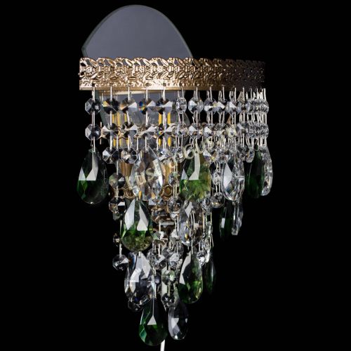 Бра Токката пирамида журавлик под бронзу зеленая в Сочи Гусь Хрустальный