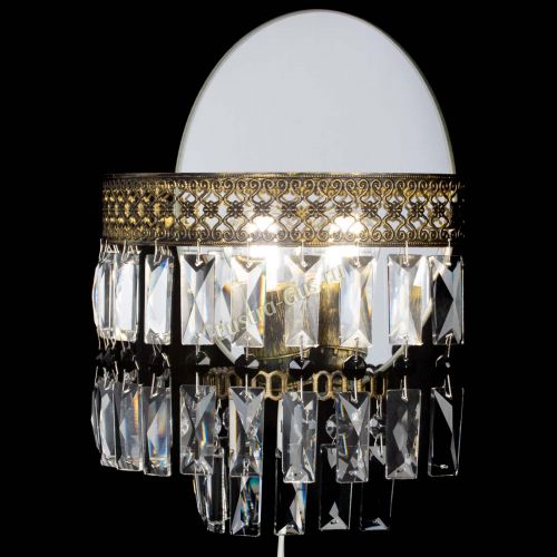 Бра Венеция Пластинка под бронзу Черная в Сочи Гусь Хрустальный