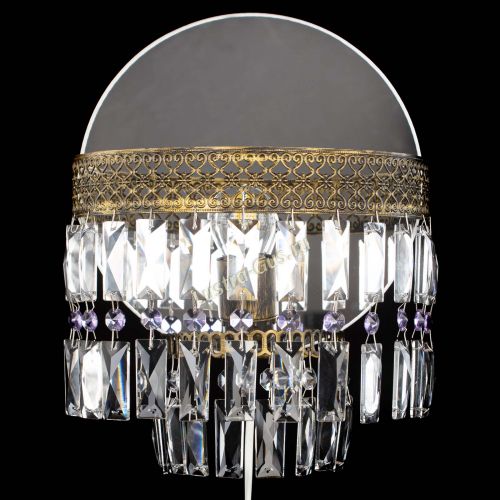 Бра Венеция Пластинка под бронзу Фиолетовая в Сочи Гусь Хрустальный