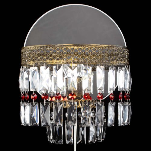 Бра Венеция Пластинка под бронзу Красная в Сочи Гусь Хрустальный