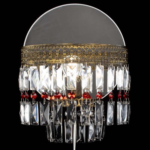 Бра Венеция Пластинка под бронзу Красная в Сочи Гусь Хрустальный