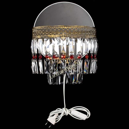 Бра Венеция Пластинка под бронзу Красная в Сочи Гусь Хрустальный