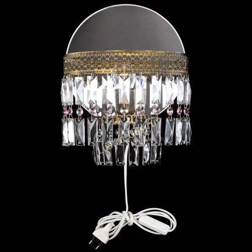 Бра Венеция Пластинка под бронзу Розовая в Сочи Гусь Хрустальный