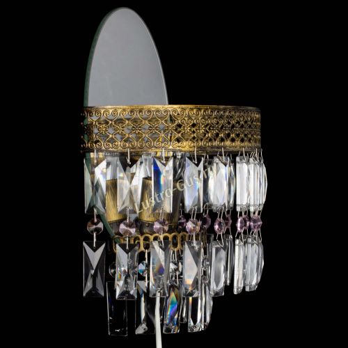 Бра Венеция Пластинка под бронзу Розовая в Сочи Гусь Хрустальный