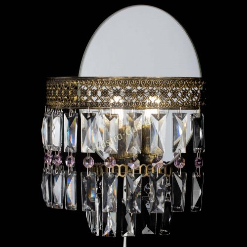 Бра Венеция Пластинка под бронзу Розовая в Сочи Гусь Хрустальный