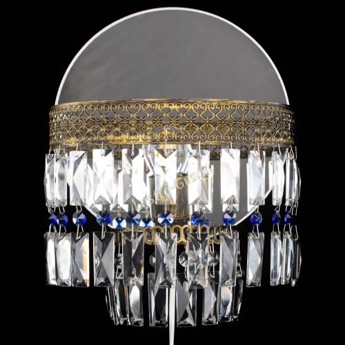 Бра Венеция Пластинка под бронзу Синяя в Сочи Гусь Хрустальный