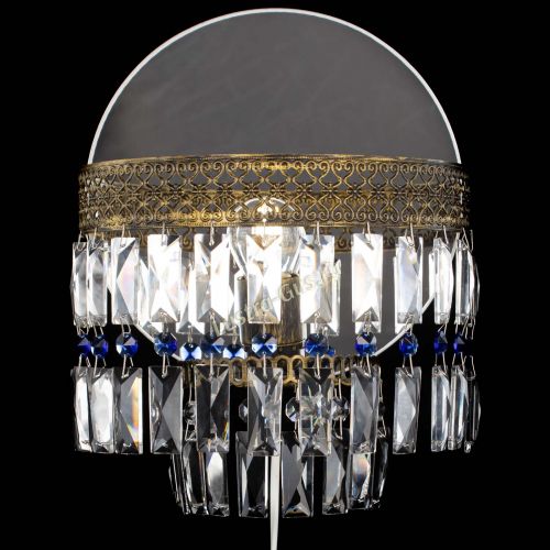 Бра Венеция Пластинка под бронзу Синяя в Сочи Гусь Хрустальный