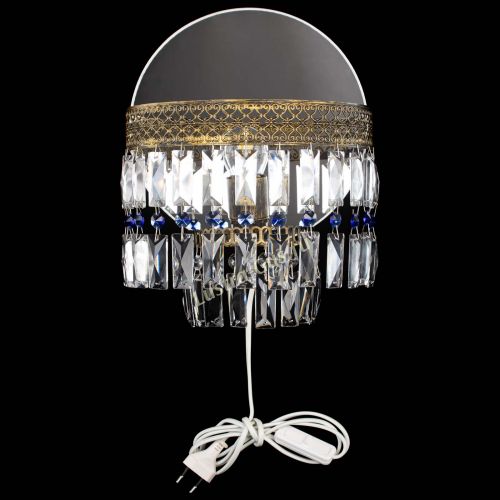 Бра Венеция Пластинка под бронзу Синяя в Сочи Гусь Хрустальный