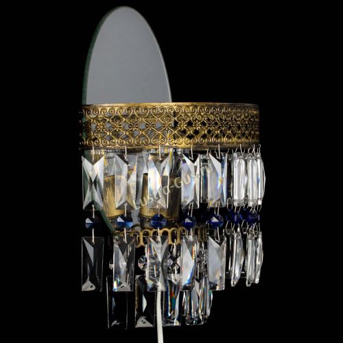 Бра Венеция Пластинка под бронзу Синяя в Сочи Гусь Хрустальный