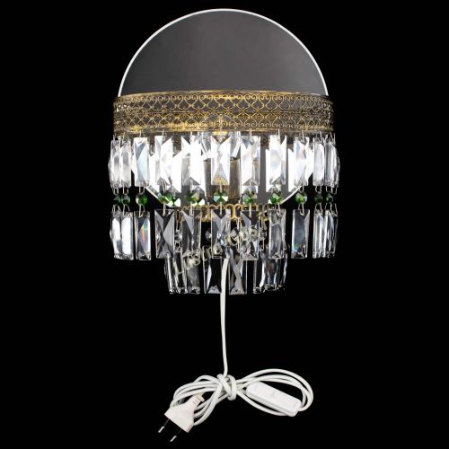 Бра Венеция Пластинка под бронзу Зеленая в Сочи Гусь Хрустальный