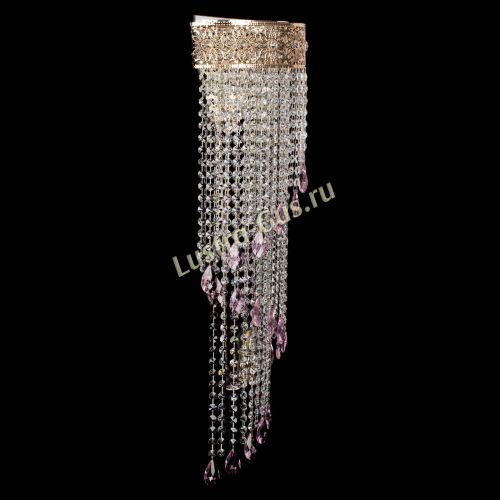 Бра Восток каскад №2 розовая в Сочи Гусь Хрустальный