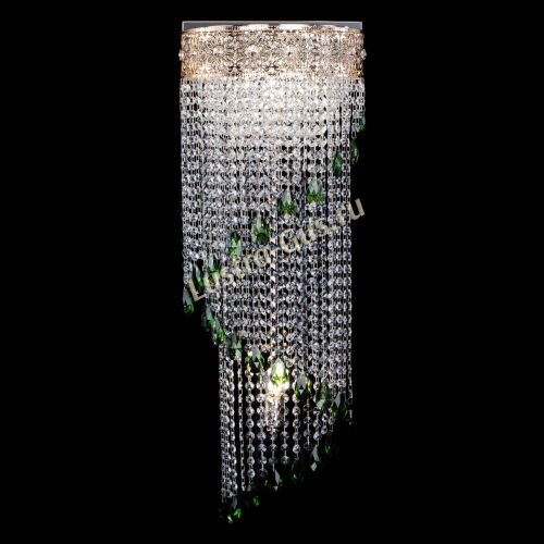 Бра Восток каскад №2 зеленая в Сочи Гусь Хрустальный