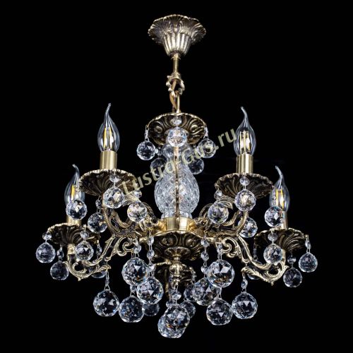 Люстра бронзовая Алфея №5/1 Шар в Сочи Гусь Хрустальный