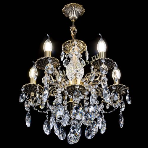 Люстра бронзовая Алфея №5/3 Баден в Сочи Гусь Хрустальный