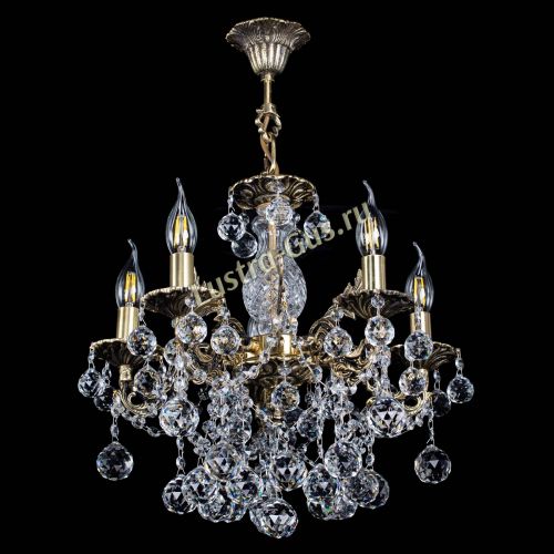 Люстра бронзовая Алфея №5/3 Шар в Сочи Гусь Хрустальный