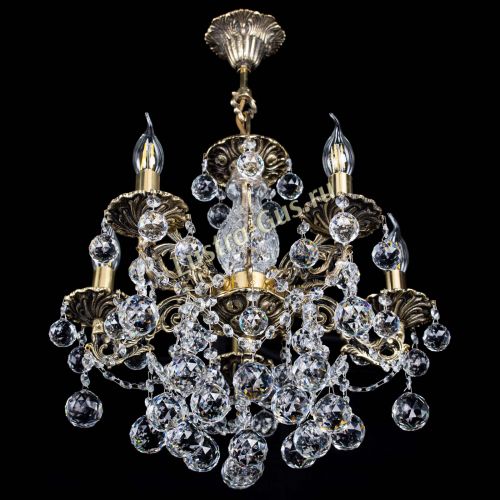 Люстра бронзовая Алфея №5/3 Шар в Сочи Гусь Хрустальный