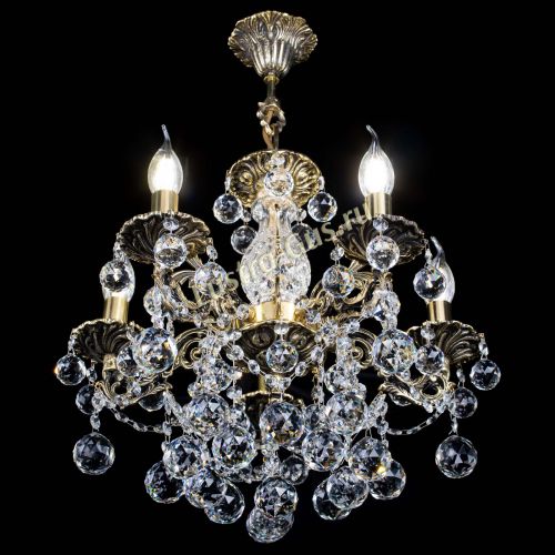 Люстра бронзовая Алфея №5/3 Шар в Сочи Гусь Хрустальный