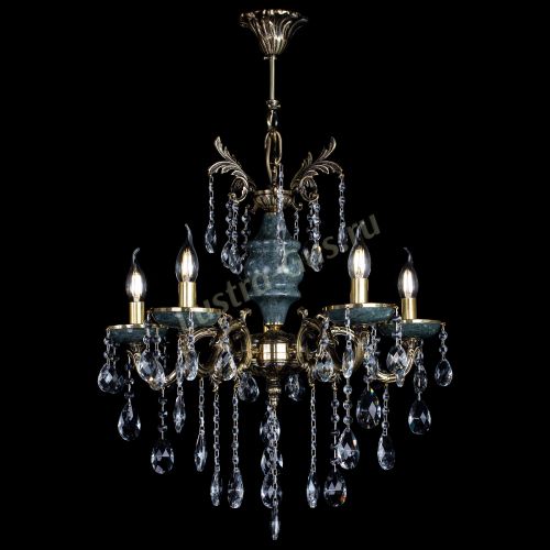 Люстра бронзовая Алфея №5 "Малахит" баден в Сочи Гусь Хрустальный