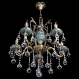 Люстра бронзовая Алфея №5 "Малахит" шар в Сочи