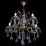 Люстра бронзовая Алфея №5 "Малахит" шар в Сочи