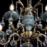 Люстра бронзовая Алфея №5 "Малахит" шар в Сочи