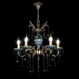 Люстра бронзовая Алфея №5 "Малахит" шар черная в Сочи