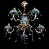 Люстра бронзовая Алфея №5 "Малахит" шар черная в Сочи