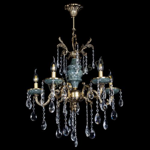 Люстра Алфея №5 "Малахит" журавлик в Сочи Гусь Хрустальный