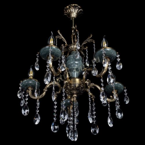 Люстра Алфея №5 "Малахит" журавлик в Сочи Гусь Хрустальный