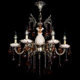 Люстра бронзовая Алфея №6 с камнем шар чайная в Сочи Люстра бронзовая Алфея №6 с камнем шар чайная в Сочи