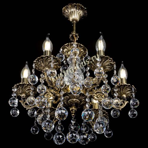 Люстра бронзовая Алфея №6/1 Шар в Сочи Гусь Хрустальный