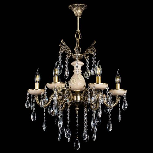 Люстра бронзовая Алфея №6 с камнем шар в Сочи Гусь Хрустальный